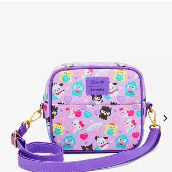 Loungefly Hello Kitty And Friends Hearts Crossbody Bag & Wallet - Picture 2 of 11